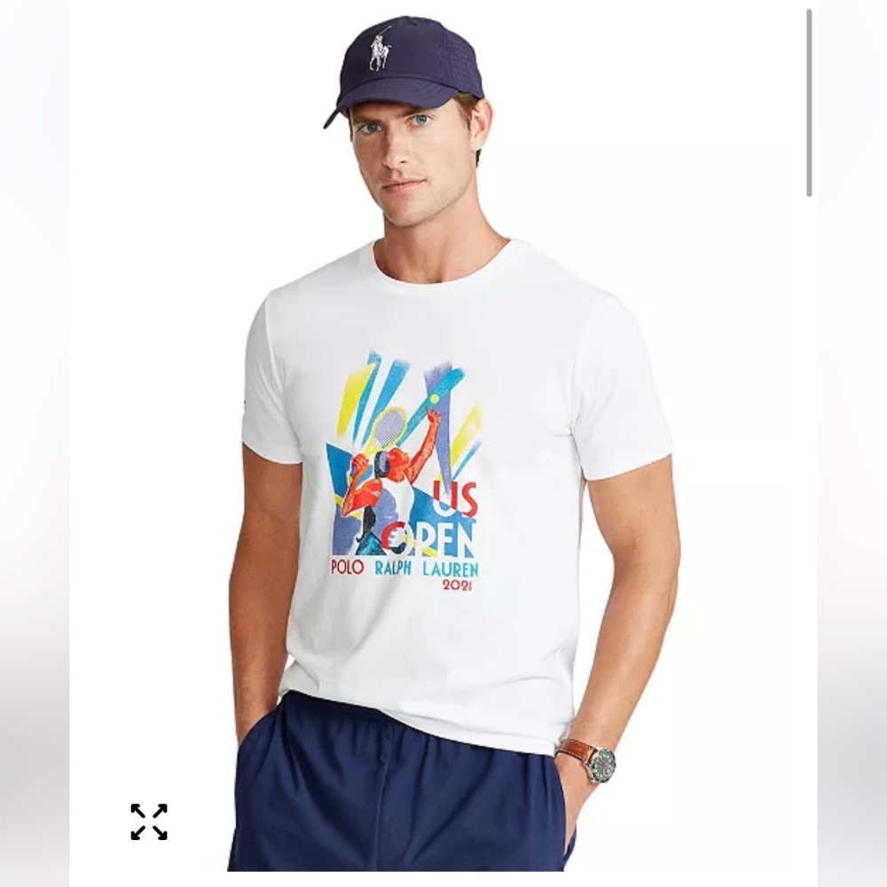 Polo Ralph Lauren Men's US Open Custom Slim Fit Graphic T-Shirt Size Large
